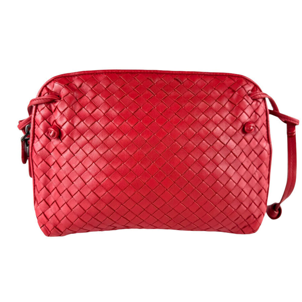 Bottega Veneta shoulder bag Intrecciato leather dark red